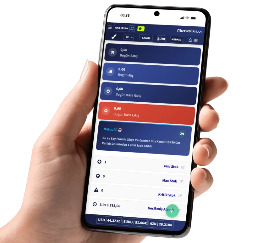 Market programı mobil görünüm